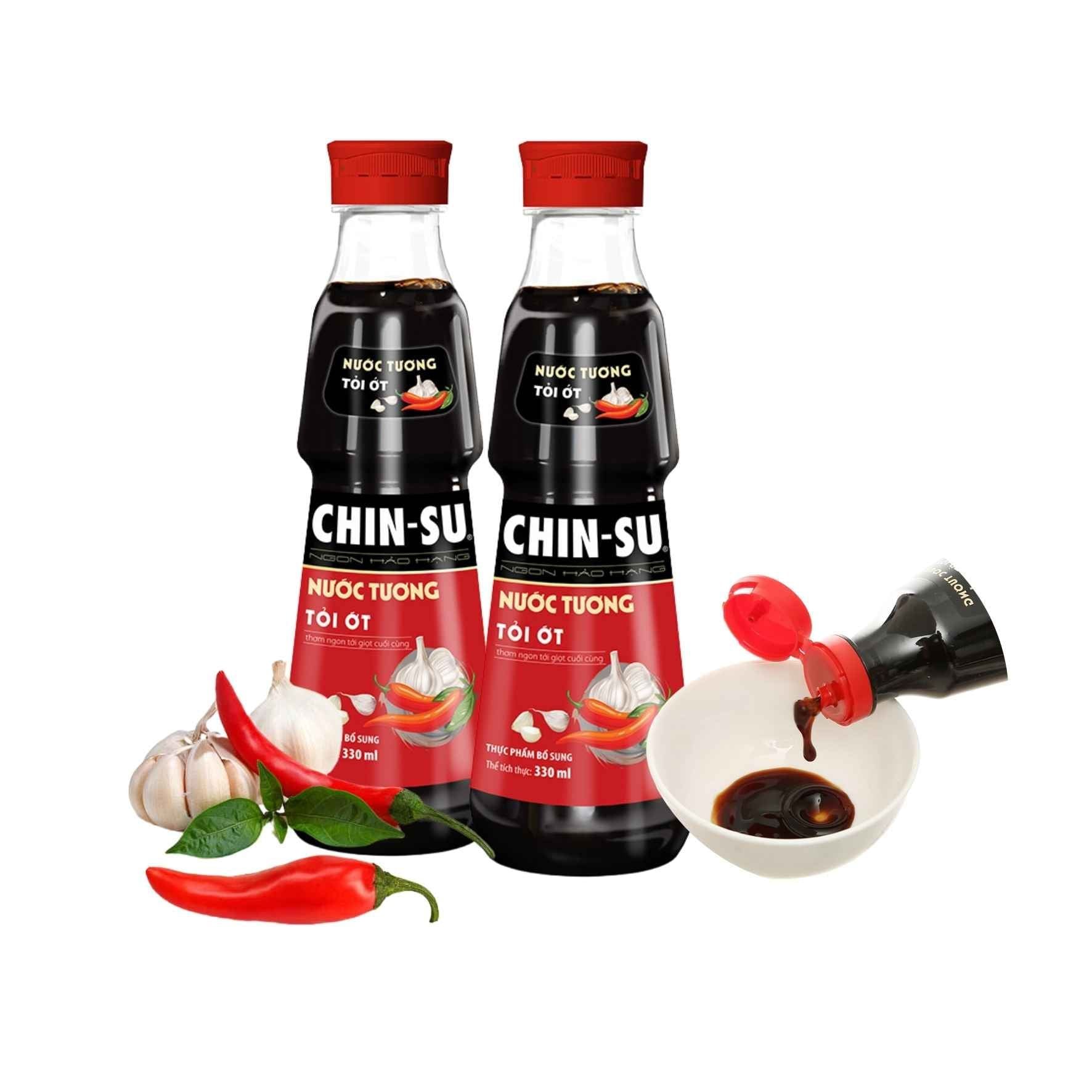 Nước tương tỏi ớt Chinsu 330ml