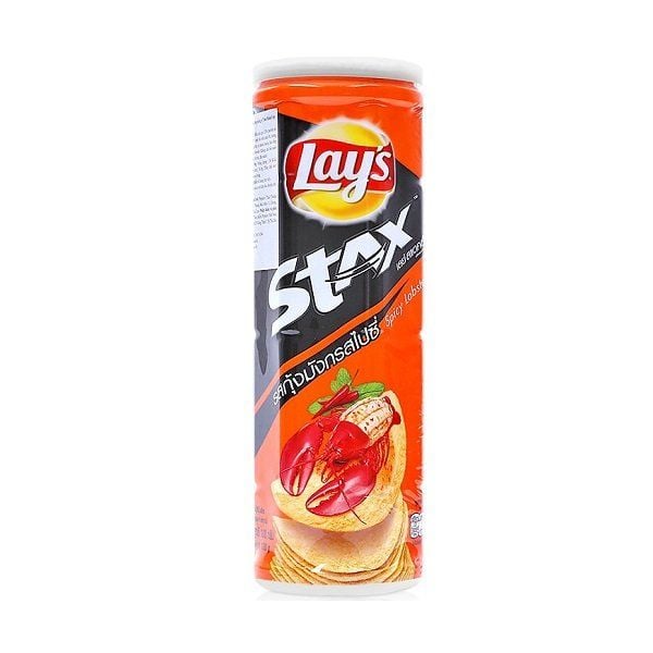 Snack khoai tây Lay's tôm hùm cay lon 105 g