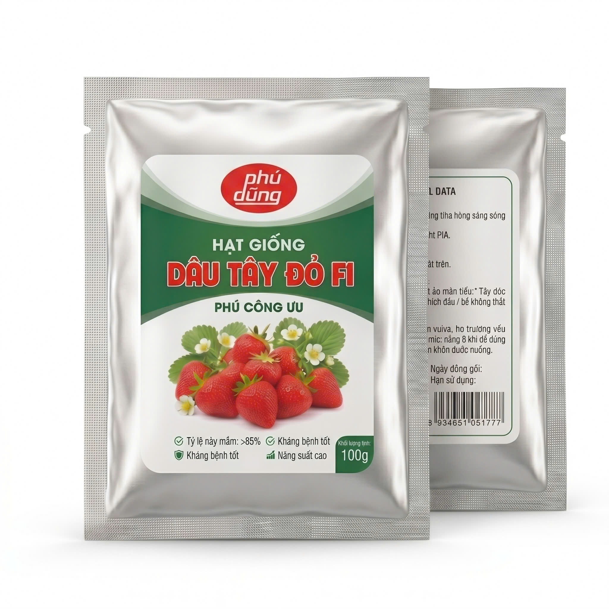 Hạt giống Dâu Tây Đỏ F1 - Phú Công Ưu 100g