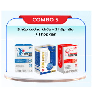 Combo 5: 5 hộp xương khớp + 2 hộp não + 1 hộp gan