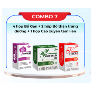 Cobmo 7: 4 hộp gan + 2 hộp thận + 1 hộp cao xuyên tâm liên